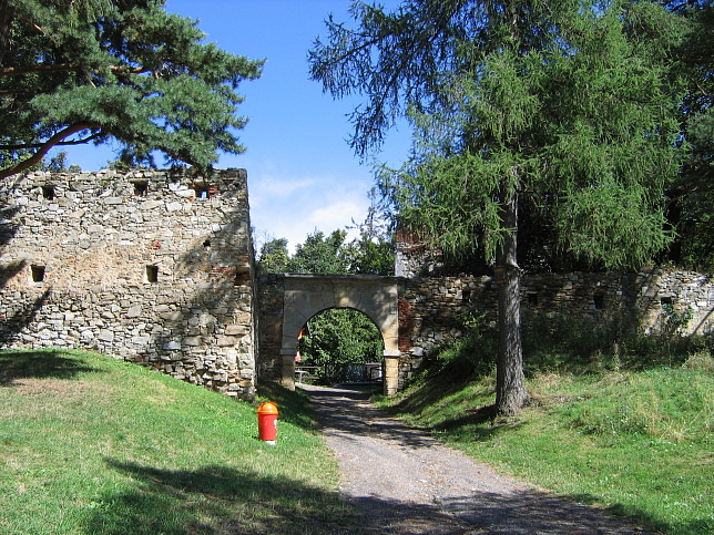 Ruine Landsee, uerer Burggraben