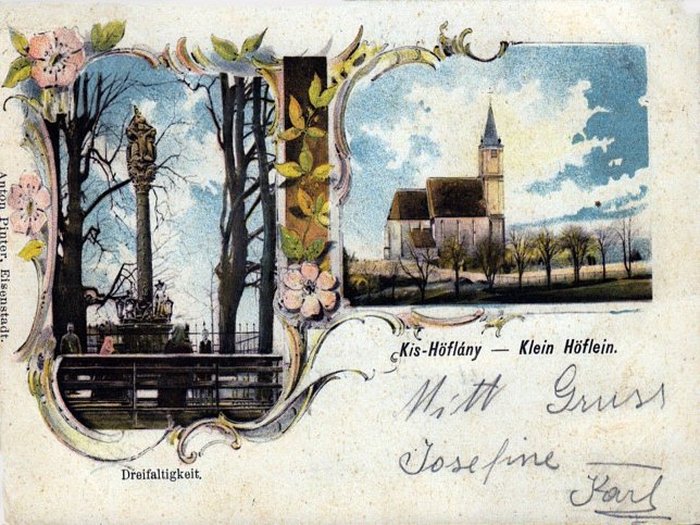 Kleinhflein, Kirche und Dreifaltigkeitsule