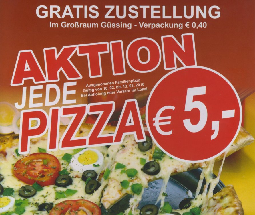 Pizza Bella Güssing Allergene