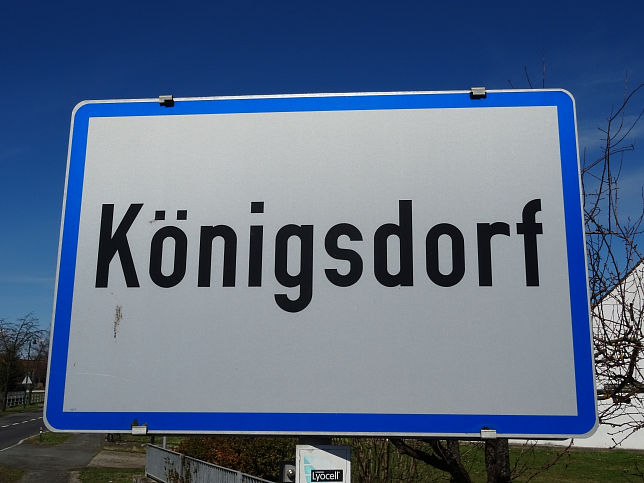 Knigsdorf, Ortstafel
