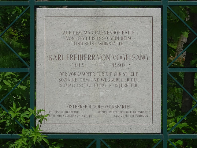 Gedenktafel Karl Freiherr von Vogelsang