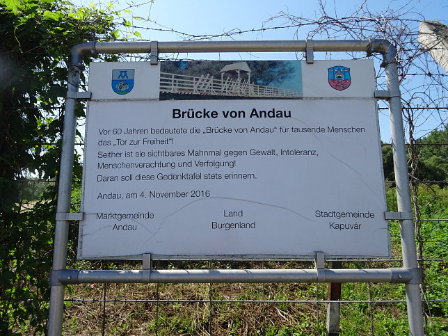 Andau, Gedenktafel