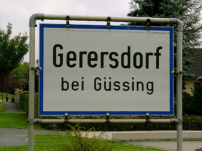 Gerersdorf, Ortstafel