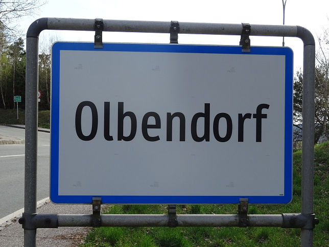 Olbendorf, Ortstafel
