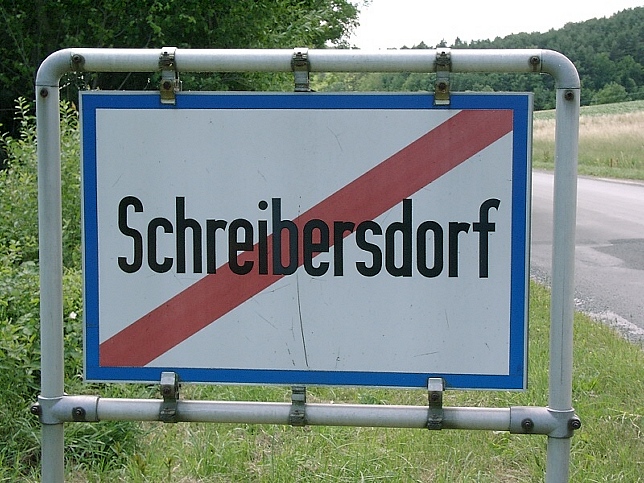 Schreibersdorf, Ortstafel