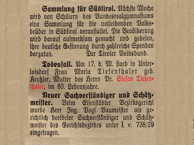 Dr. Stefan Tiefenthaler