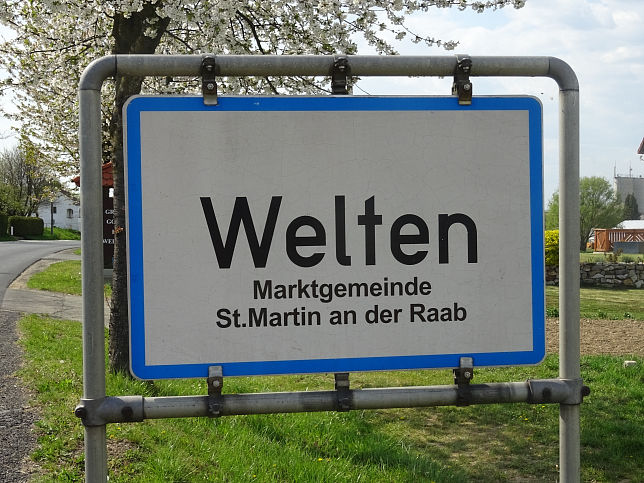 Welten, Ortstafel