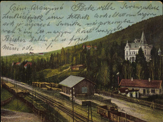 Bad Sauerbrunn, Bahnhof und Villa Hartig