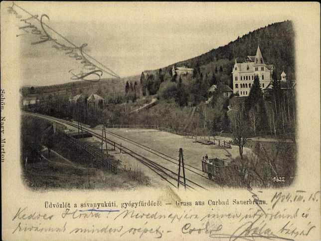 Bad Sauerbrunn, Hartig Villa und Bahnhof