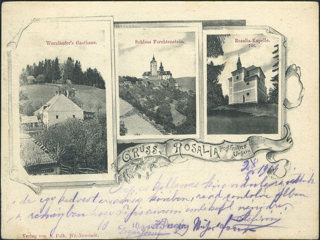 Neustift an der Rosalia, Gasthaus Wurzlhofer und Rosalienkapelle