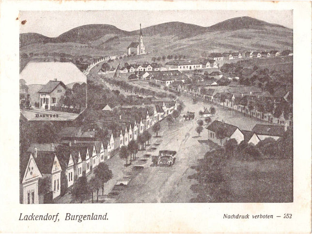 Lackendorf, Panorama und Bahnhof