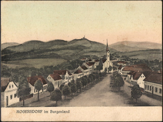 Mogersdorf, Ortsansicht mit Kirche