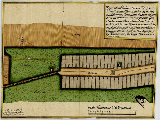 Pama, Kriegerdenkmal und Stra�enansichten