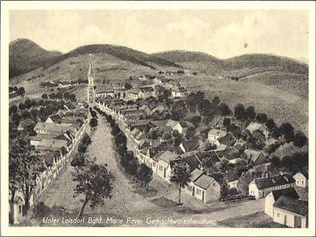 Unterloisdorf, Ortsansicht mit Kirche