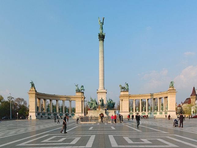 Budapest, Heldenplatz mit Millenniumsdenkmal