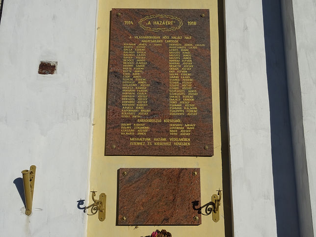 Csknydoroszl, Kriegerdenkmal