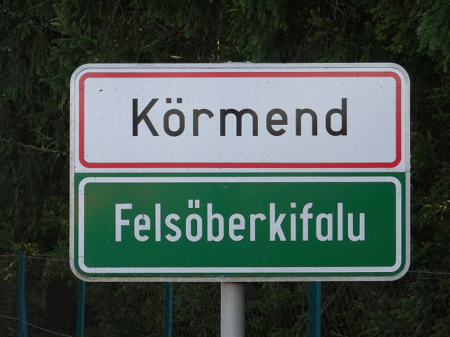 Felsberkifalu, Ortstafel