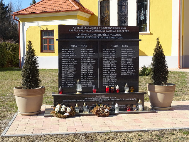 Felsőszlnk, Kriegerdenkmal