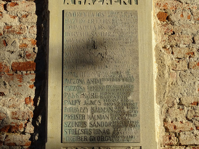Gasztony, Kriegerdenkmal