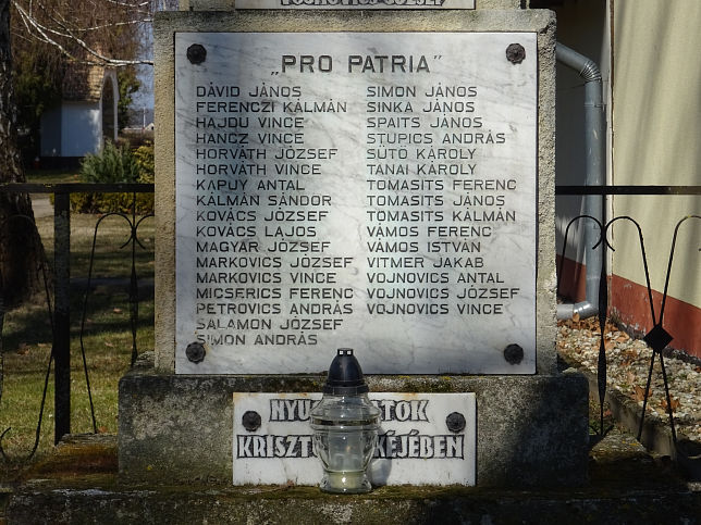 K�rmend-Horv�tn�dalja, Kriegerdenkmal