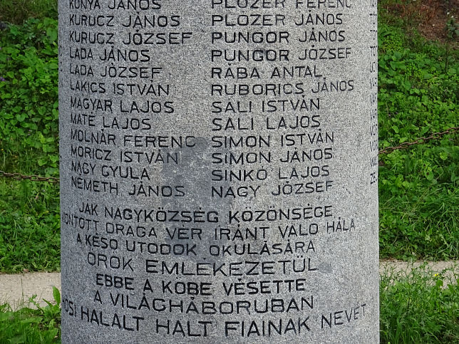 Jk, Kriegerdenkmal
