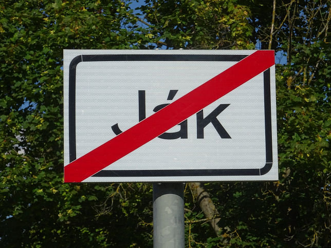 Jk, Ortstafel-Ende