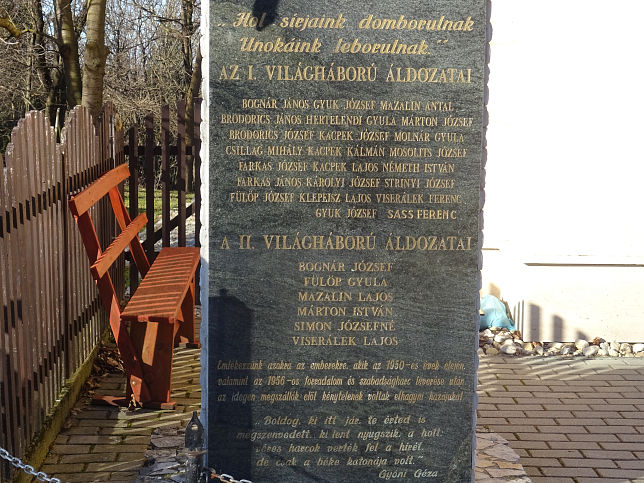 Kemestar�dfa, Kriegerdenkmal