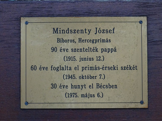 Kemestardfa, Kardinal Jzsef Mindszenty