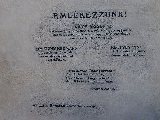 Krmend, Denkmal Ungarischer Unabhngigkeitskrieg 1848/49