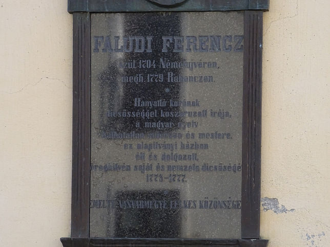 Krmend, Gedenktafel fr Ferenc Faludi
