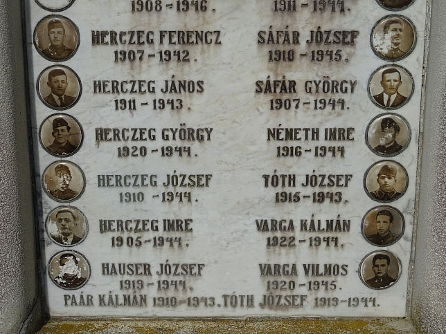 Kondorfa, Kriegerdenkmal 2. WK