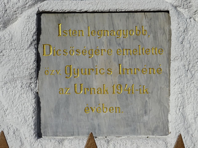 M�ria�jfalu, Steinkreuz Imr�n� Gyurics