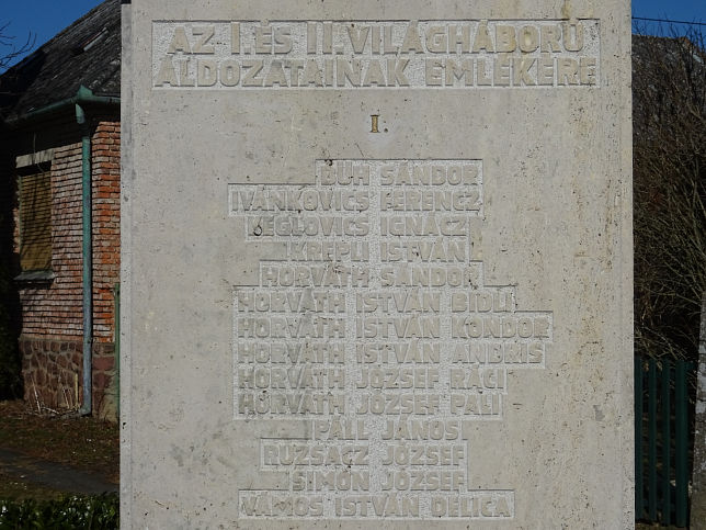 Nagyklked, Kriegerdenkmal