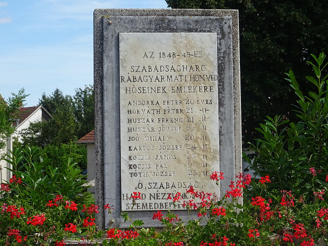 Rbagyarmat, Denkmal 1848/1849