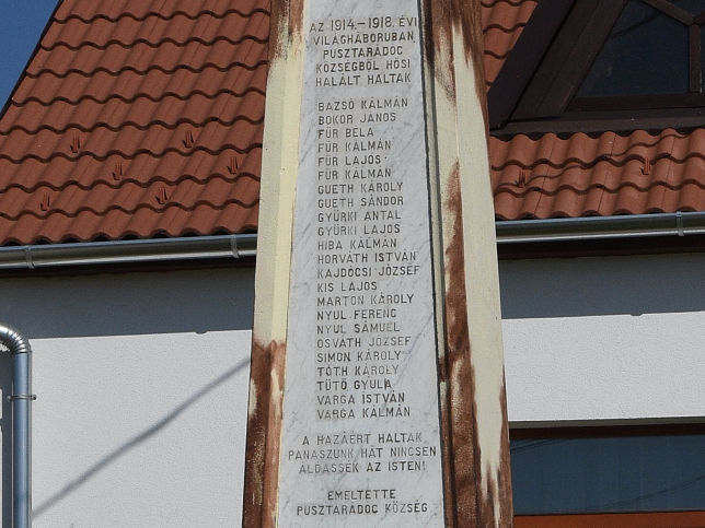 Rdcklked, Kriegerdenkmal
