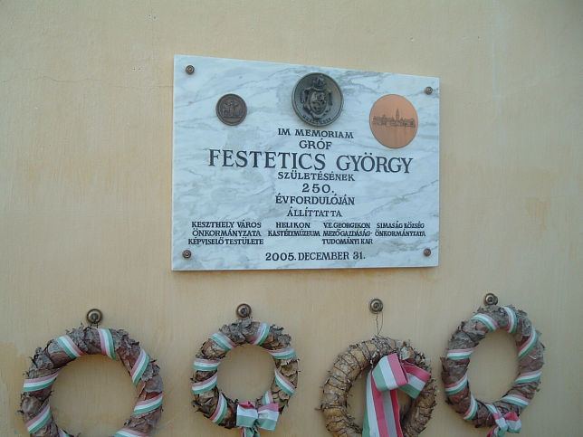 Simasg, Gedenktafel Festetics Gyrgy