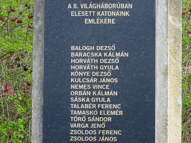 Szalaf�, Kriegerdenkmal