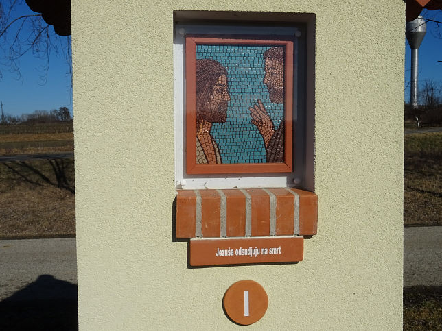 Szentp�terfa, Kreuzweg, Station 1