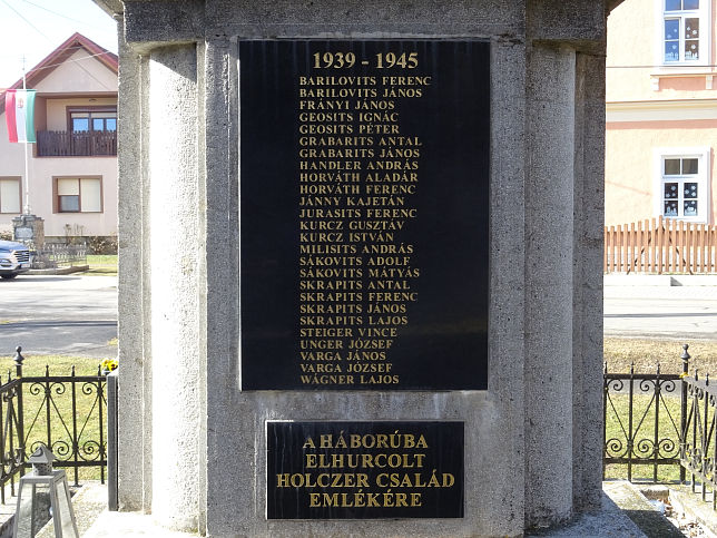 Szentp�terfa, Kriegerdenkmal