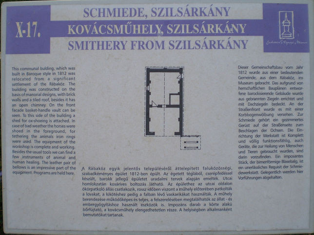 Szilsrkny, Schmiede