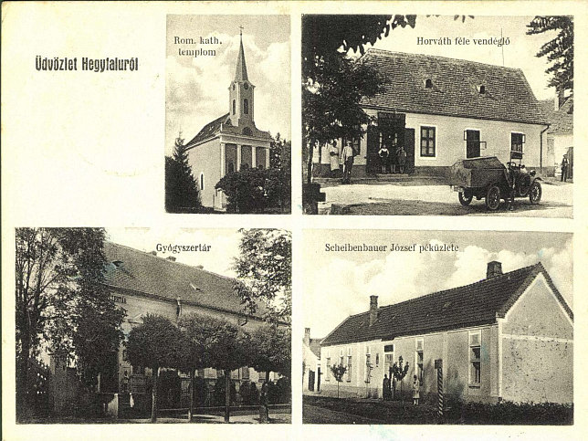 Hegyfalu, Mehrbildkarte