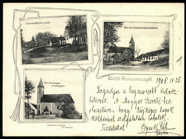 Hosszpereszteg, Mehrbildkarte