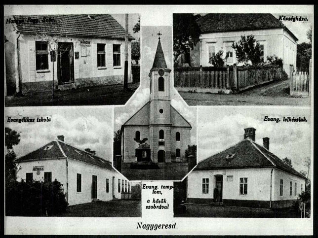 Nagygeresd, Mehrbildkarte