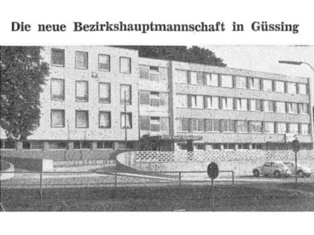 Gssing, Bezirkshauptmannschaft, 1971