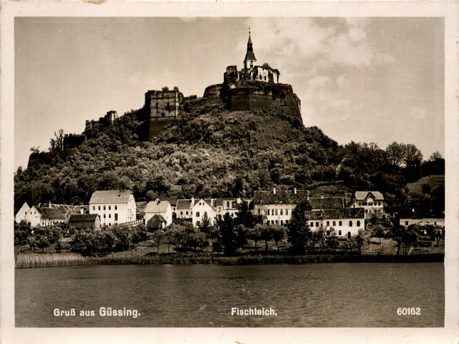 Gssing, Fischteich und Burg