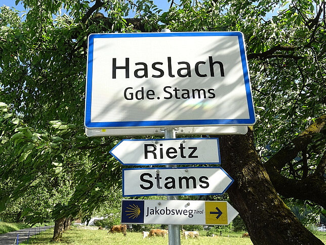 Haslach, Ortstafel