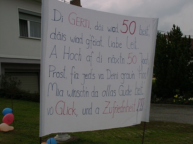 Gerti Jandrasits 2001, 50er Feier
