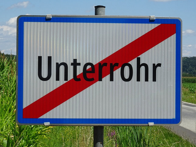 Unterrohr, Ortstafel-Ende