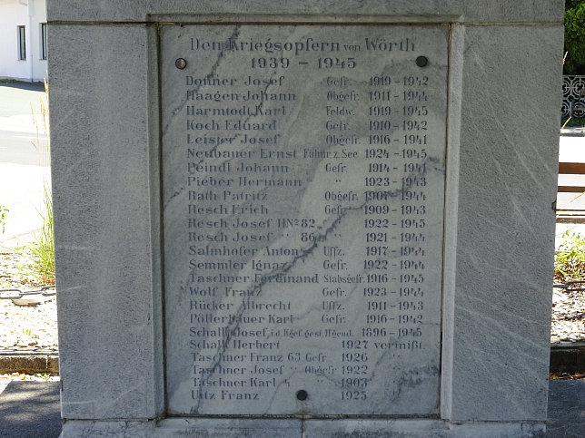 W�rth an der Lafnitz, Kriegerdenkmal