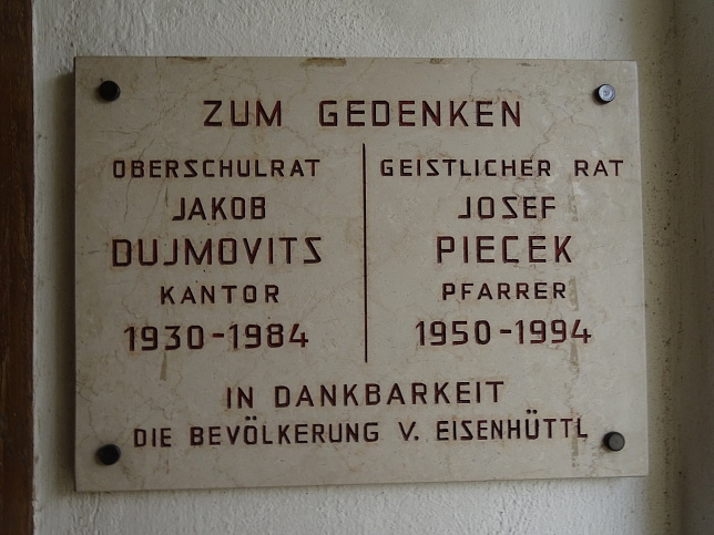 Eisenhttl, Gedenktafel
